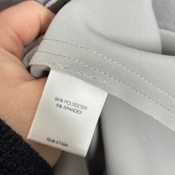 NORMA KAMALI Single Breast Straight Fit Jacket Blazer Silver Metallic Sz M {3K6} - Picture 6 of 6